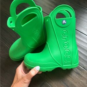 Crocs Kids Green Rain Boots